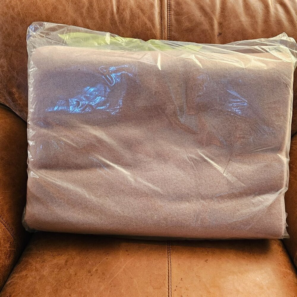 Vintage Consul 100% Wool Blanket, 80x90 Size, Beige, Original Packaging - Picture 2 of 14